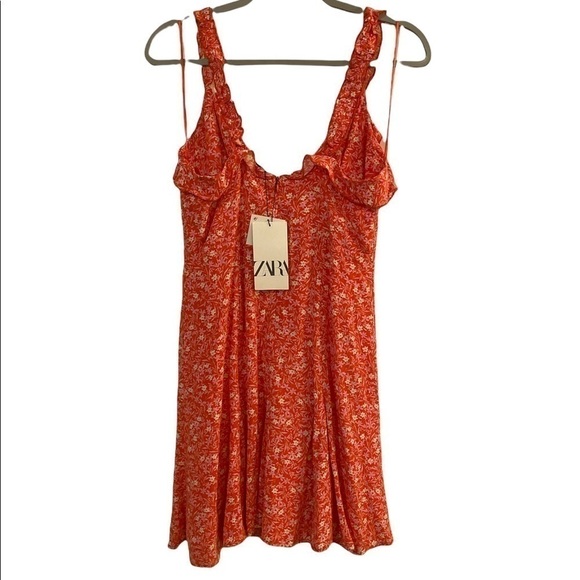 Zara Floral Print Dress Small - Picture 9 of 9